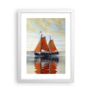 Affiche dans un cadre blanc - Poster - He, navigue, marin - 30x40 cm