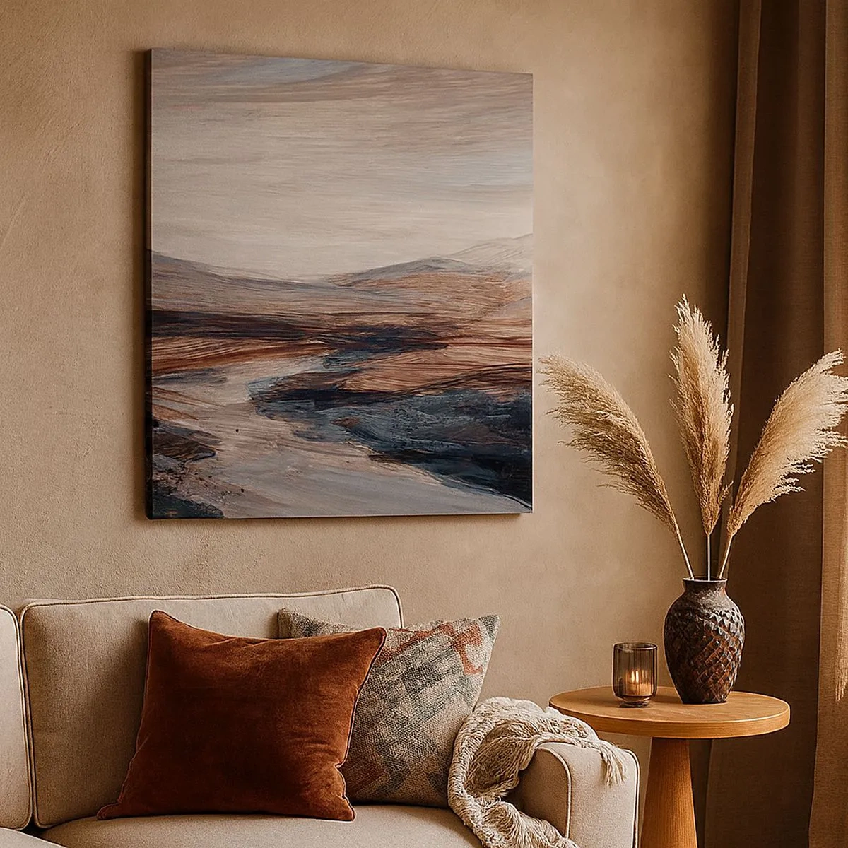 Impression sur toile - Image sur toile - Une vallée tranquille - 30x30 cm