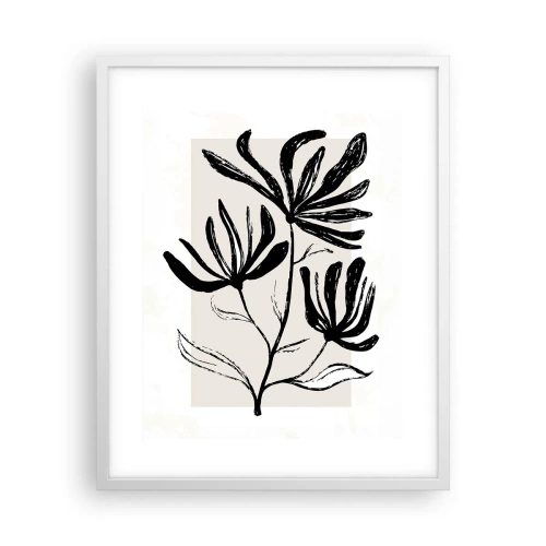 Affiche dans un cadre blanc - Poster - Esquisse pour l'herbier - 40x50 cm