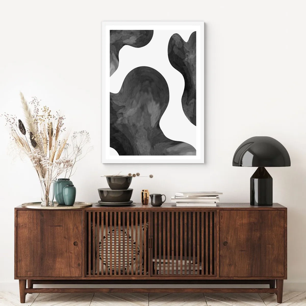 Affiche dans un cadre blanc - Poster - La route du lait - 30x40 cm