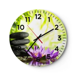 Horloge murale - Pendule murale - Dans un buisson de bambou - 30x30 cm