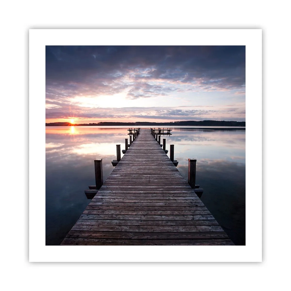 Affiche - Poster - Une frontière tranquille entre le jour et la nuit - 50x50 cm