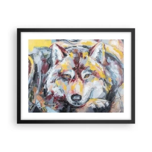 Affiche dans un cadre noir - Poster - En paix au milieu des siens - 50x40 cm