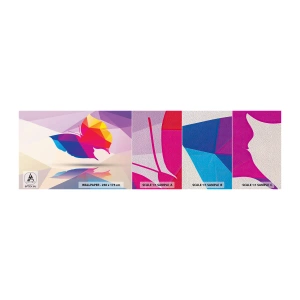 Échantillon de Papier Peint Premium Sand - Papillon arc-en-ciel - Insectes, Papillon, Figure géométrique - 100x30 cm