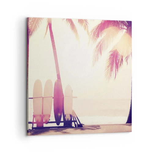 Impression sur toile - Image sur toile - Ca va être une journée magnifique - 60x60 cm