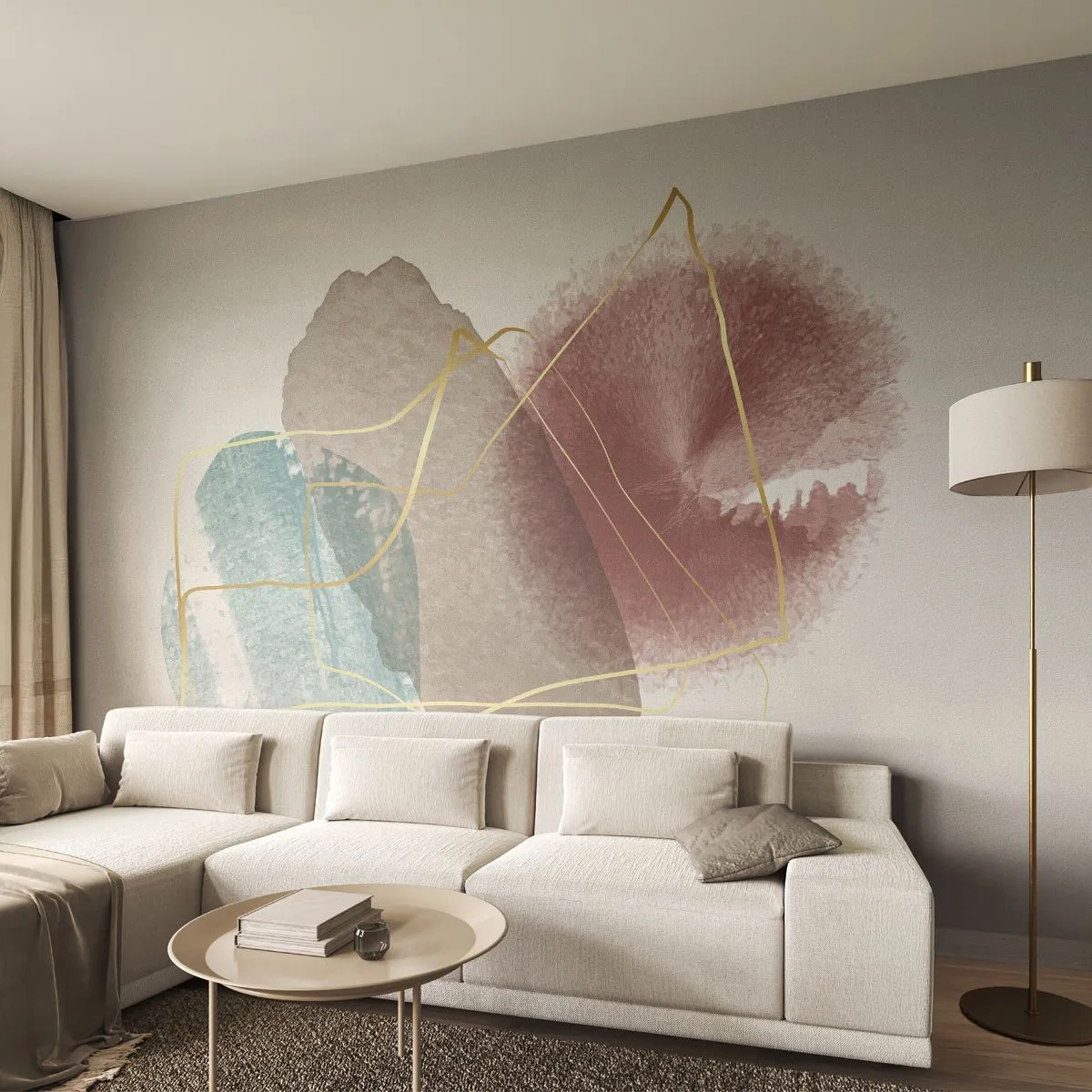 Papier Peint Photo Premium Canvas - Coraux de l'espace - Abstraction, Morceau, Modèle moderne - 450x315 cm