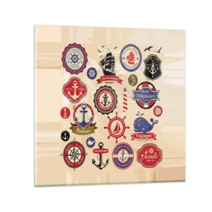 Impression sur verre - Image sur verre - La fraternité de la voile - 30x30 cm