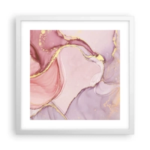 Affiche dans un cadre blanc - Poster - Caresse de couleurs - 40x40 cm