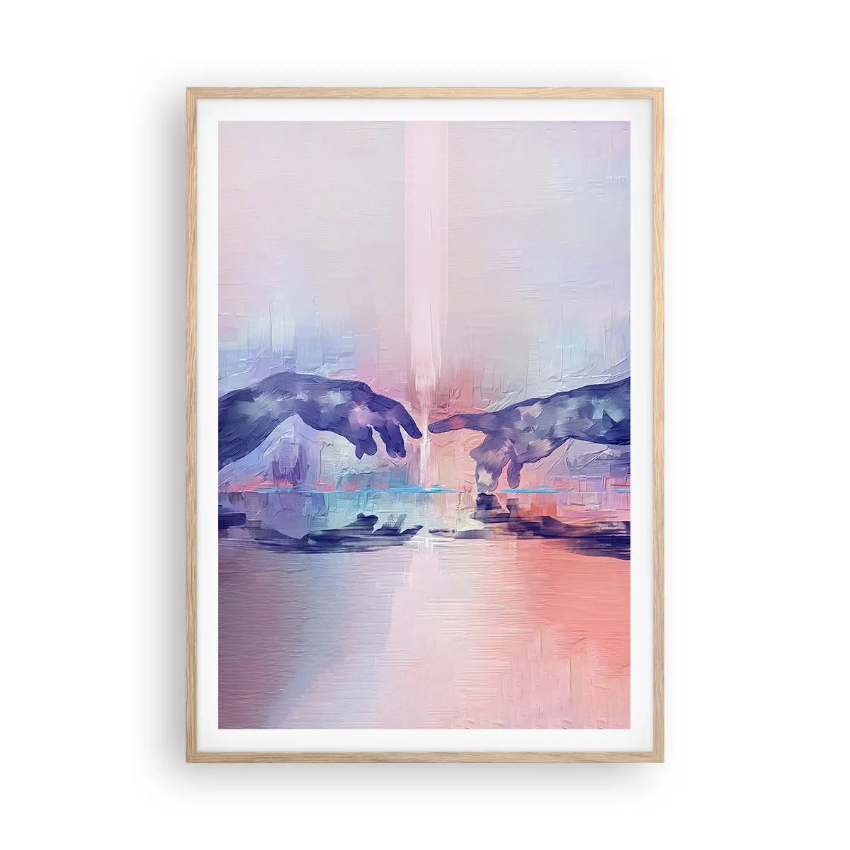 Affiche dans un chêne clair - Poster - Divine étincelle de vie - 70x100 cm