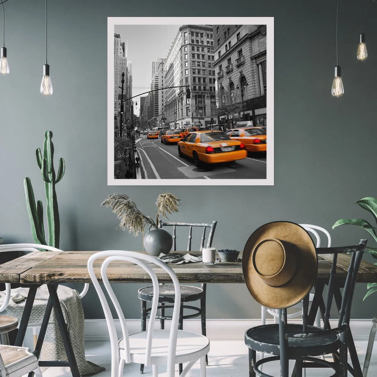 Affiche - Poster - Soleil des grandes villes - 30x30 cm