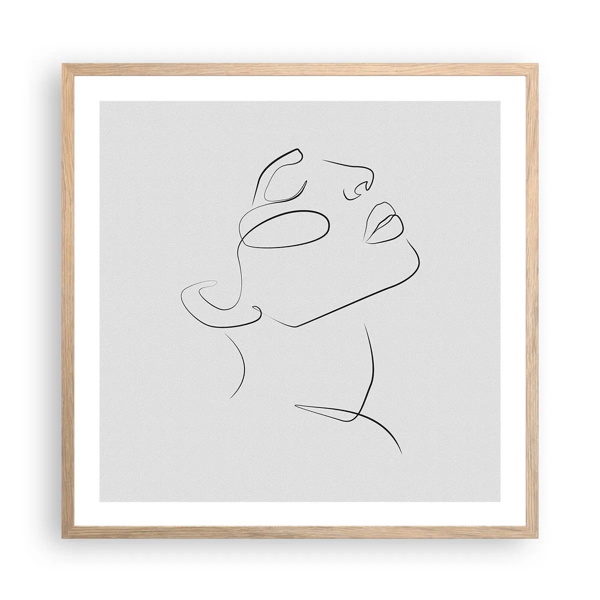 Affiche dans un chêne clair - Poster - Méandre du rêve - 60x60 cm