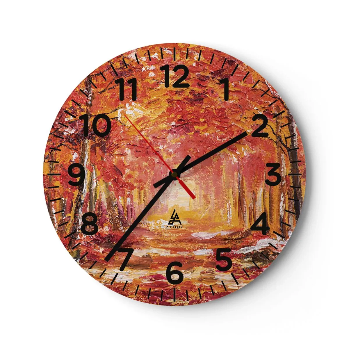 Horloge murale - Pendule murale - Forêt de cuivre - 30x30 cm