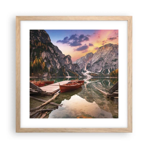 Affiche dans un chêne clair - Poster - Promesse du jour - 40x40 cm