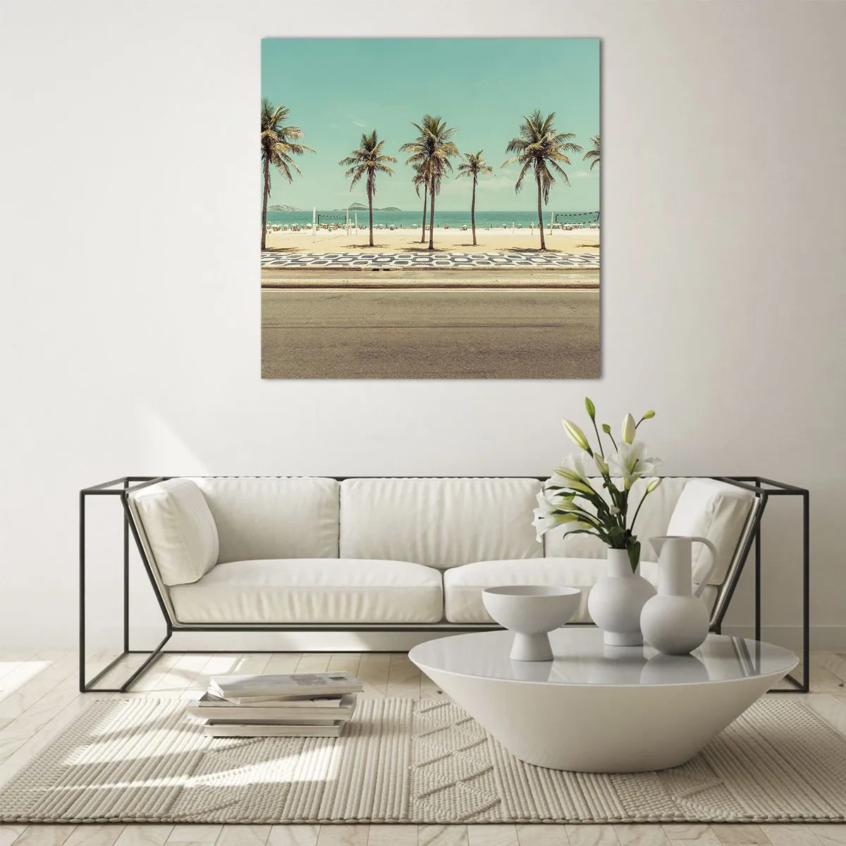 Impression sur verre - Image sur verre - Gardien de plage - 70x70 cm
