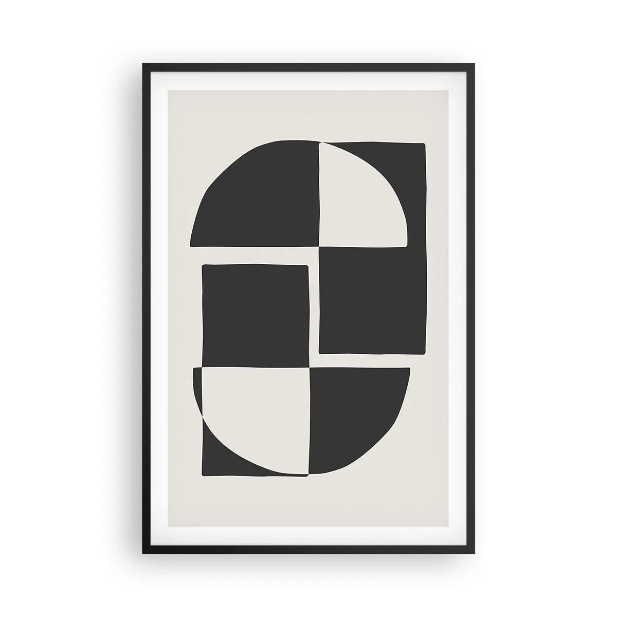 Affiche dans un cadre noir - Poster - Antithèse - Synthèse - 61x91 cm