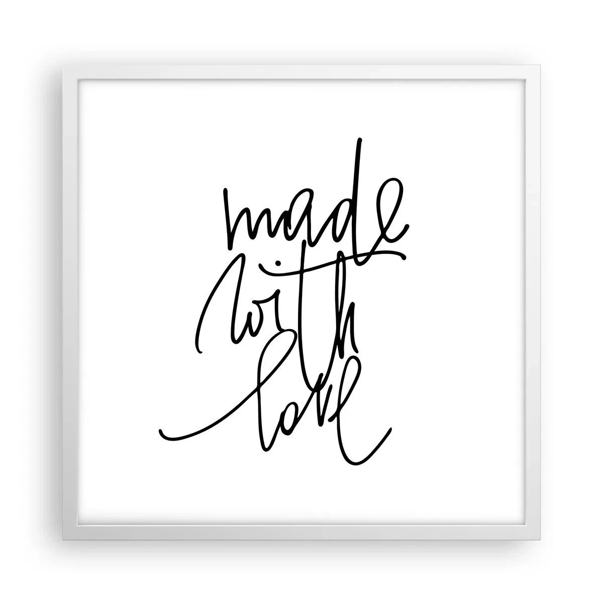 Affiche dans un cadre blanc - Poster - La meilleure marque - 50x50 cm