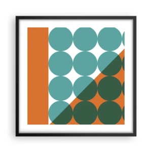 Affiche dans un cadre noir - Poster - En haut et en diagonale - 50x50 cm