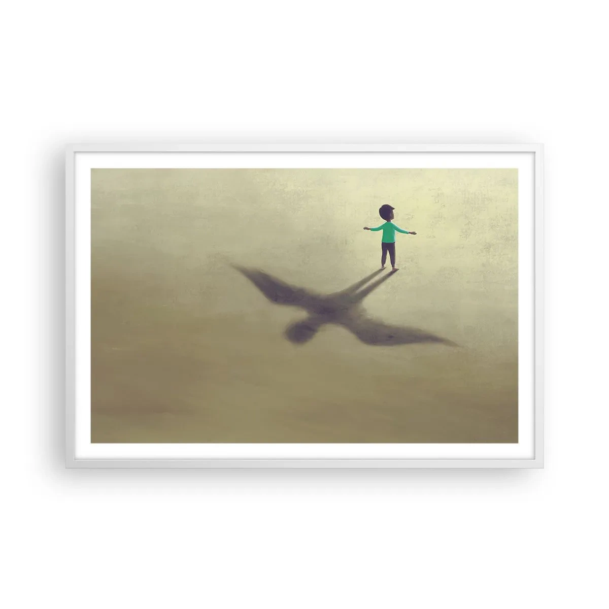 Affiche dans un cadre blanc - Poster - Héros du futur - 91x61 cm