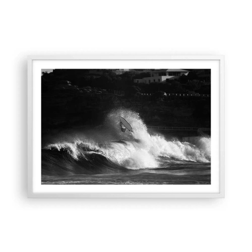 Affiche dans un cadre blanc - Poster - Défi accepté! - 70x50 cm