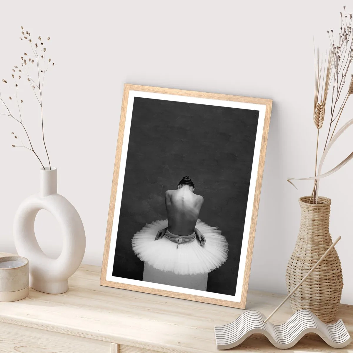 Affiche dans un chêne clair - Poster - C'est justement en train de fleurir - 40x50 cm