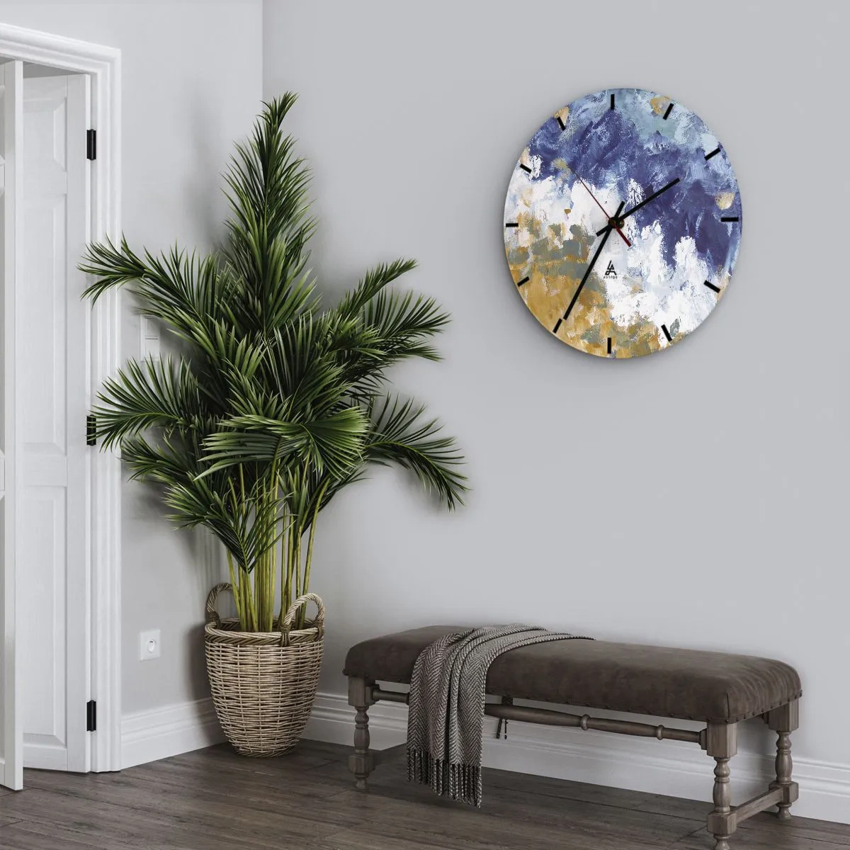 Horloge murale - Pendule murale - Danse des éléments - 40x40 cm