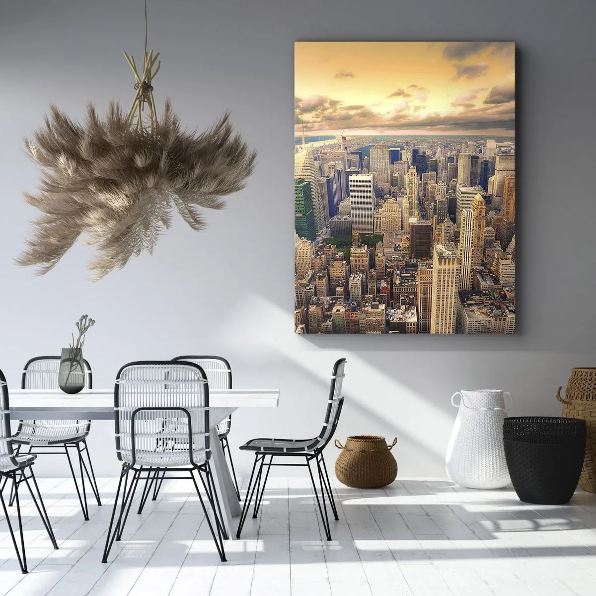 Impression sur toile - Image sur toile - Métropole dorée - 45x80 cm