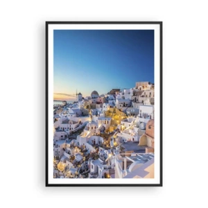 Affiche dans un cadre noir - Poster - L'essence de la grecque - 70x100 cm