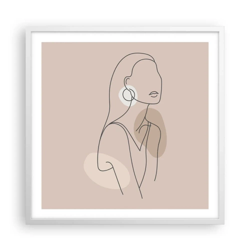 Affiche dans un cadre blanc - Poster - Icone féminin - 60x60 cm