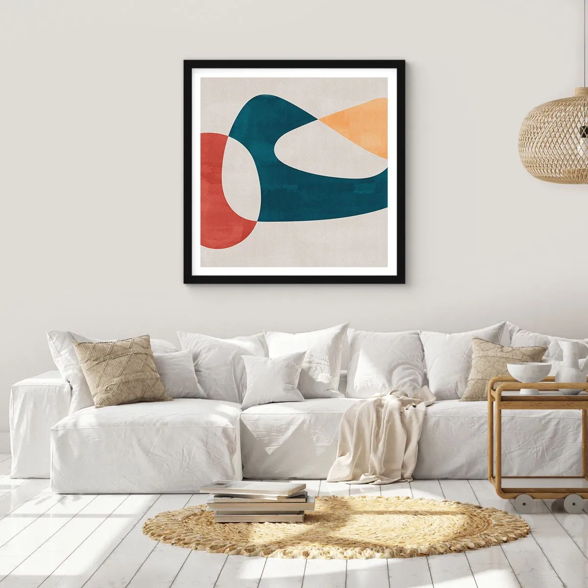 Affiche dans un cadre noir - Poster - Influences et métamorphoses - 50x50 cm