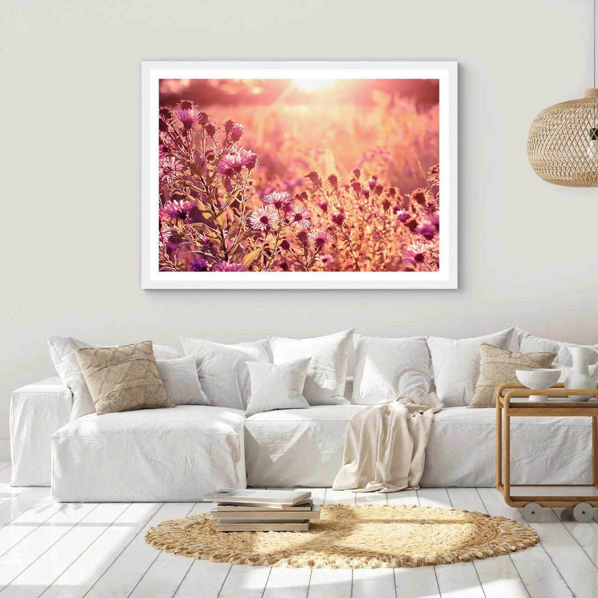 Affiche dans un cadre blanc - Poster - Avant que l'été ne parte - 91x61 cm