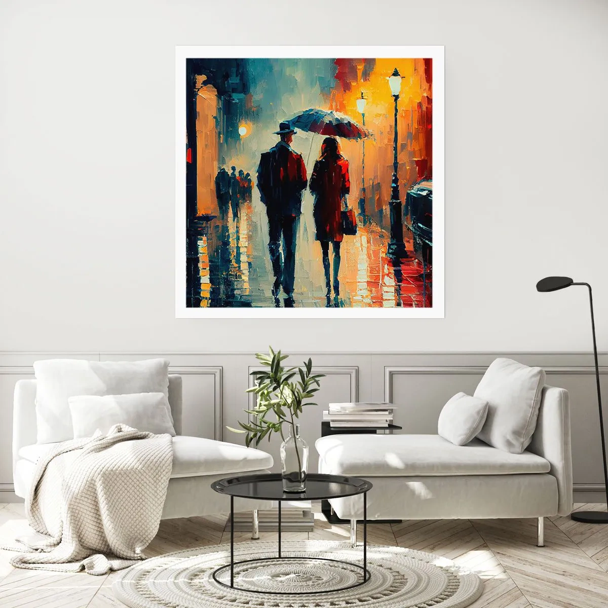 Affiche - Poster - Histoire d'amour urbaine - 40x40 cm