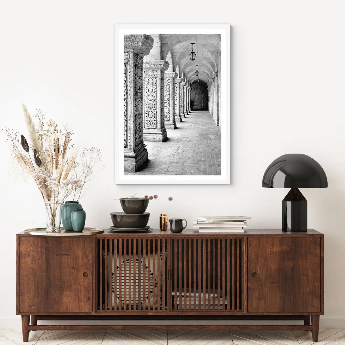 Affiche dans un cadre blanc - Poster - Où cela mène-t-il…? - 61x91 cm