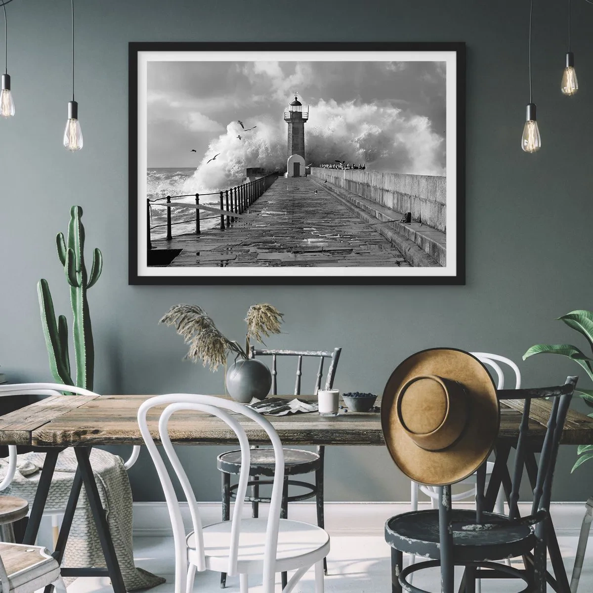 Affiche dans un cadre noir - Poster - Sans peur - 50x40 cm