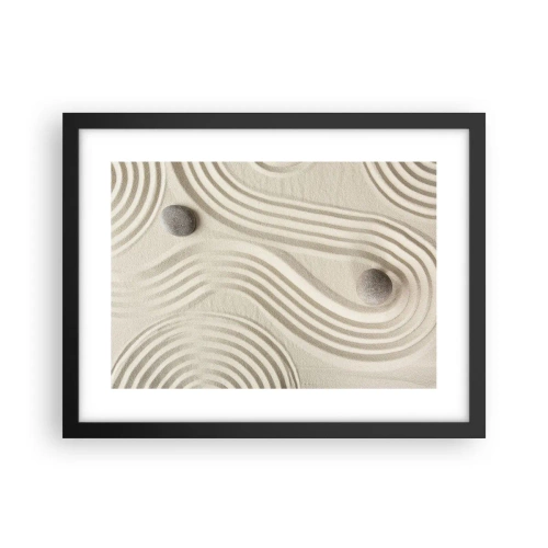 Affiche dans un cadre noir - Poster - Touche de chaleur - 40x30 cm