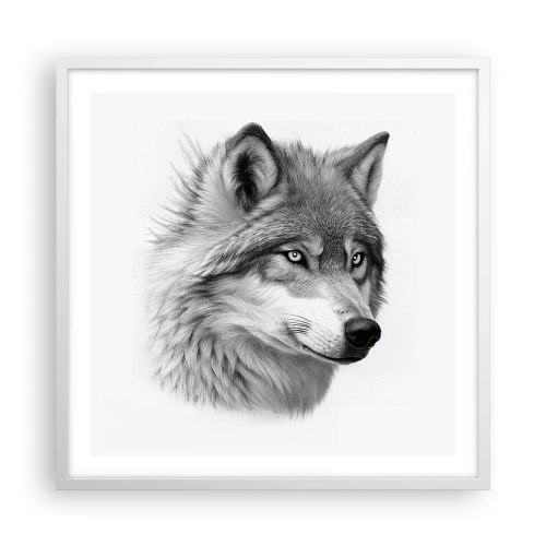 Affiche dans un cadre blanc - Poster - Alpha – sans aucun doute - 60x60 cm