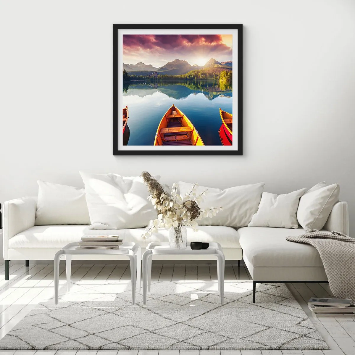 Affiche dans un cadre noir - Poster - Rien contre nature - 40x40 cm