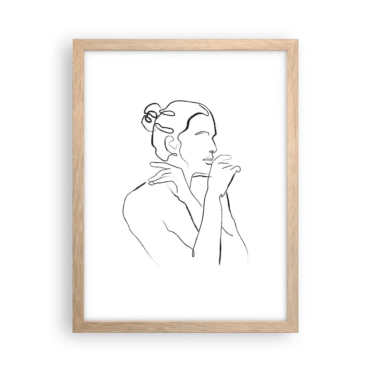 Affiche dans un chêne clair - Poster - Nu : un mystère sensuel - 30x40 cm