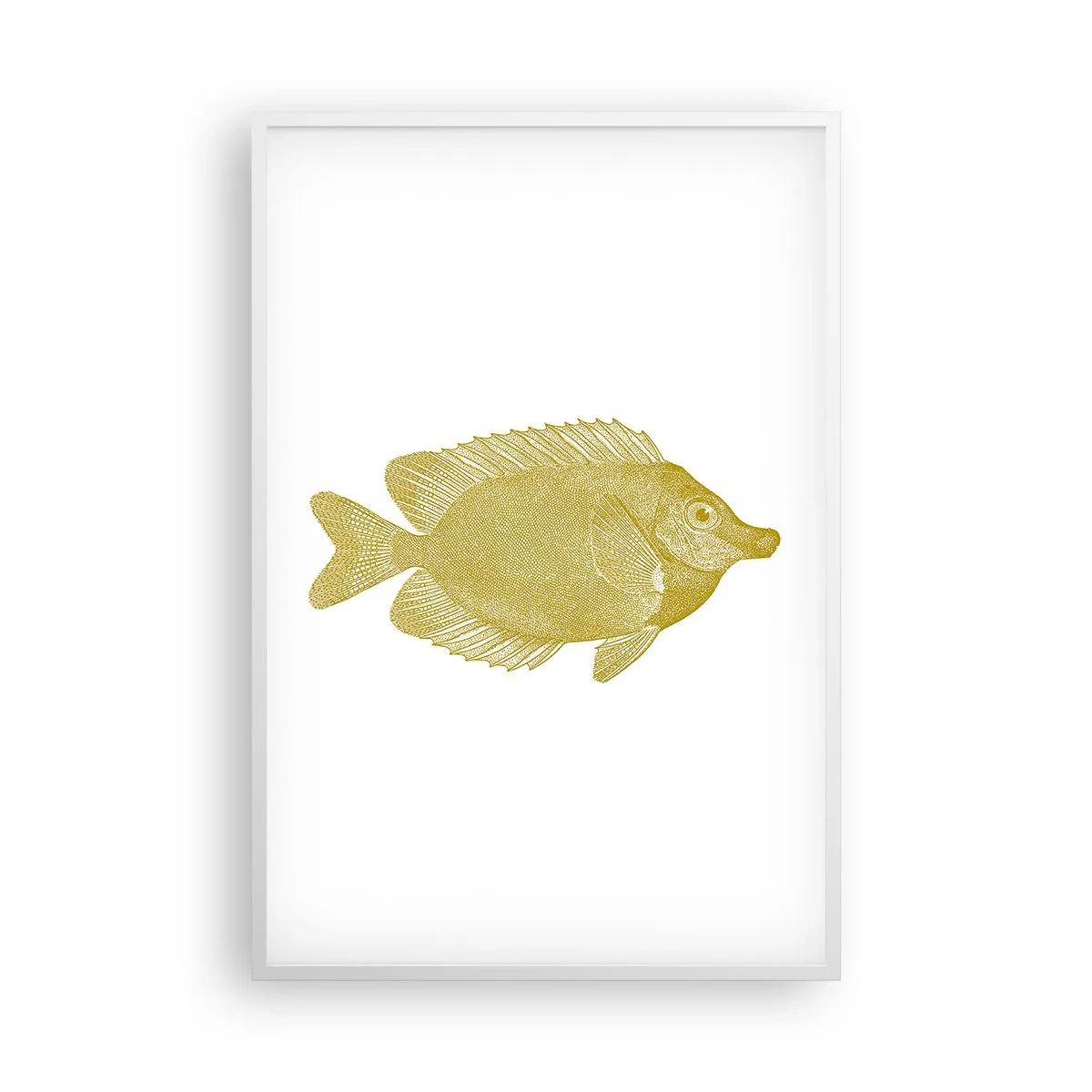 Affiche dans un cadre blanc - Poster - Du poisson et c'est tout - 61x91 cm