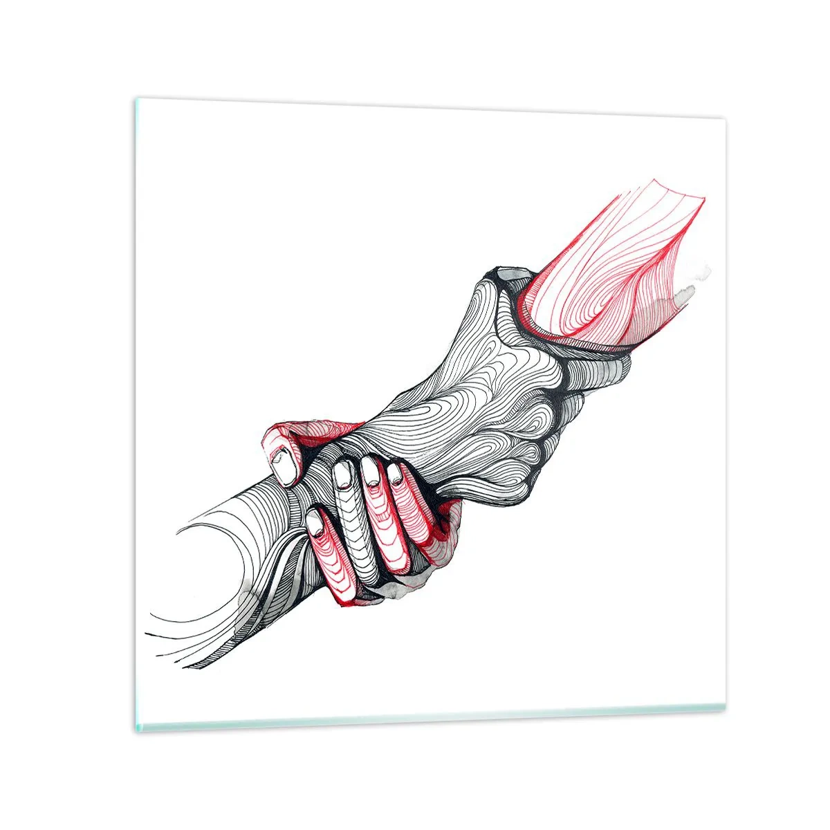 Impression sur verre - Image sur verre - Vous êtes entre de bonnes mains - 50x50 cm