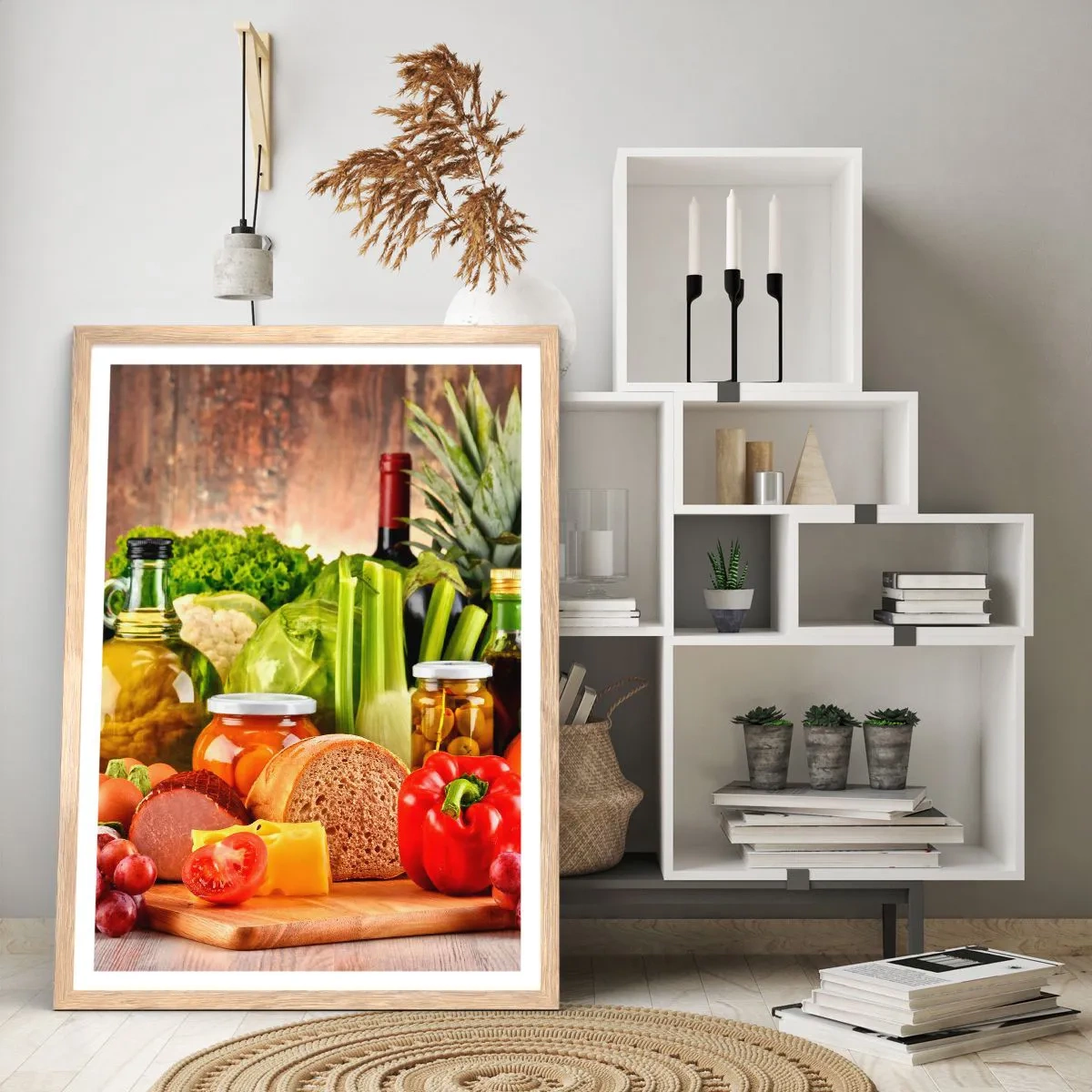 Affiche dans un chêne clair - Poster - Fumé, cuit au four et mariné - 40x50 cm