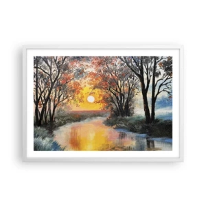 Affiche dans un cadre blanc - Poster - Climats de printemps - 70x50 cm