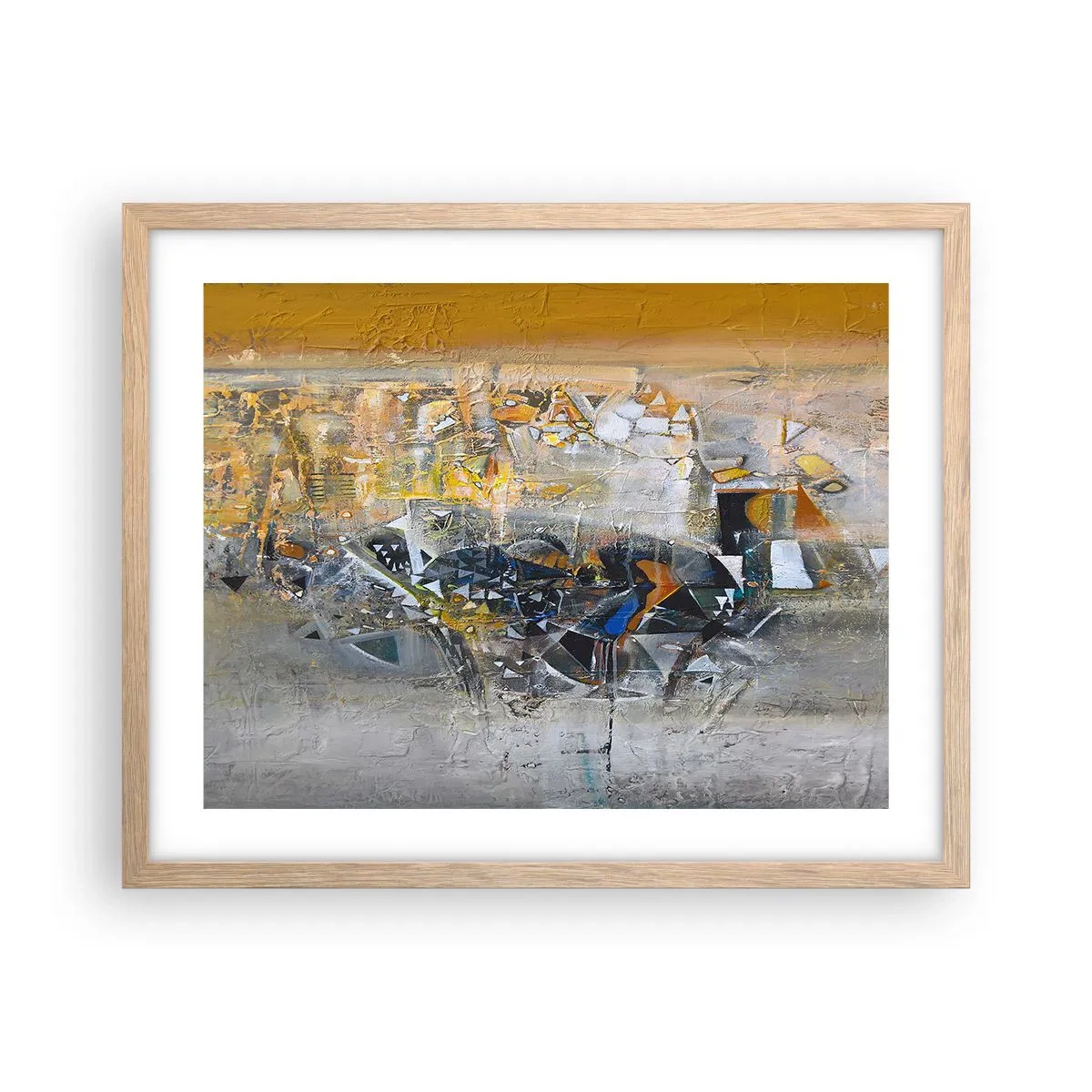 Affiche dans un chêne clair - Poster - Tout se met en place - 50x40 cm