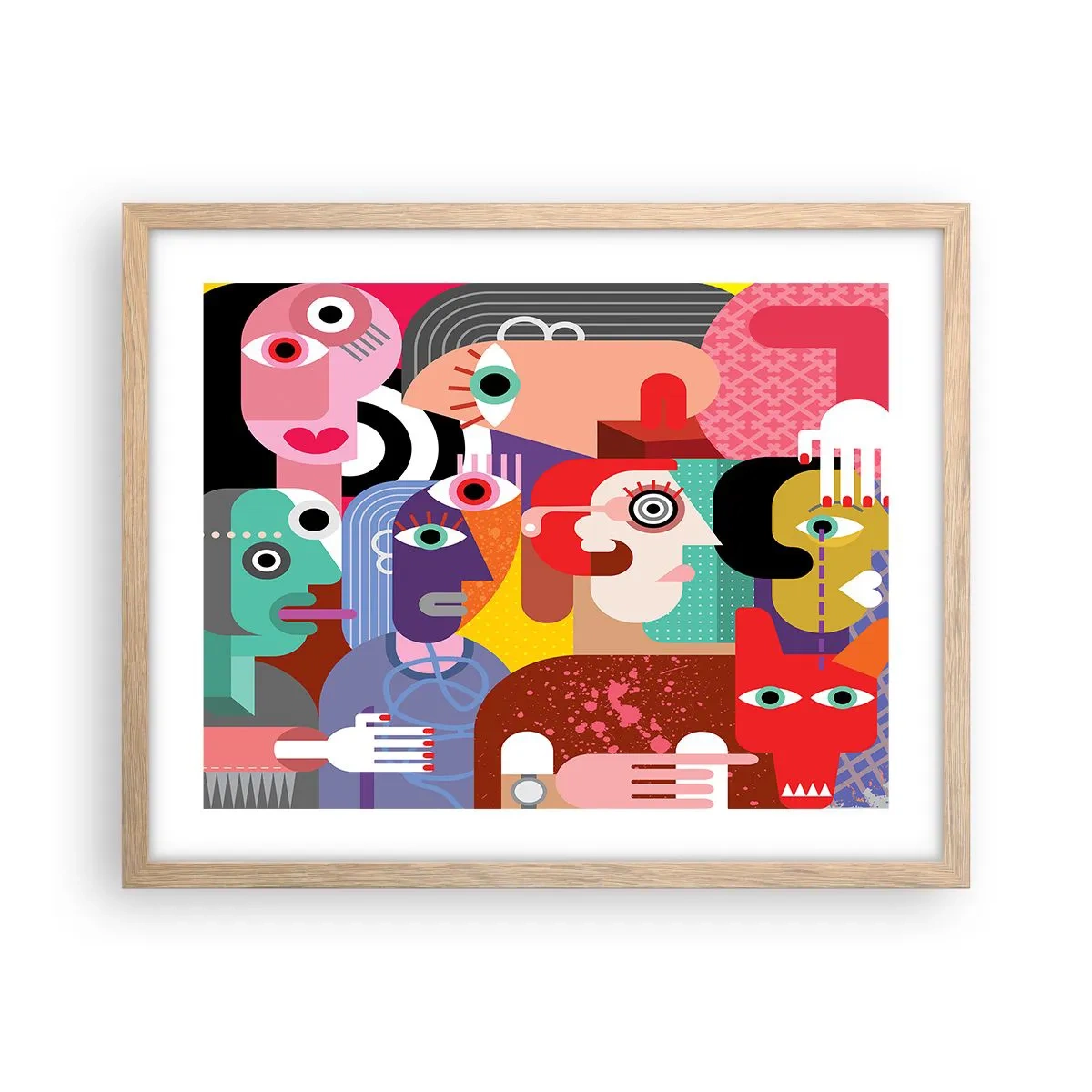 Affiche dans un chêne clair - Poster - Nous par M. Picasso - 50x40 cm