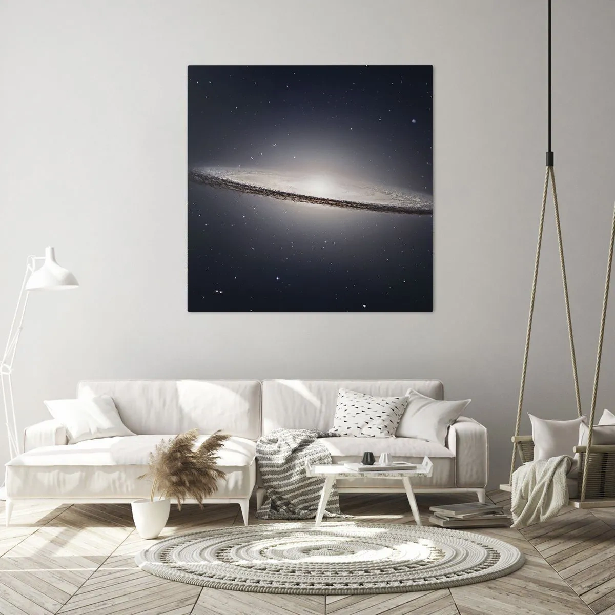Impression sur toile - Image sur toile - Il y a bien longtemps, dans une galaxie très lointaine… - 70x70 cm