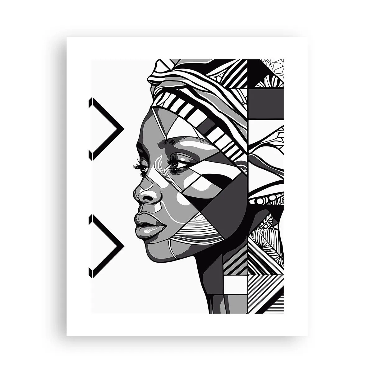 Affiche - Poster - Portrait ethnique - 40x50 cm