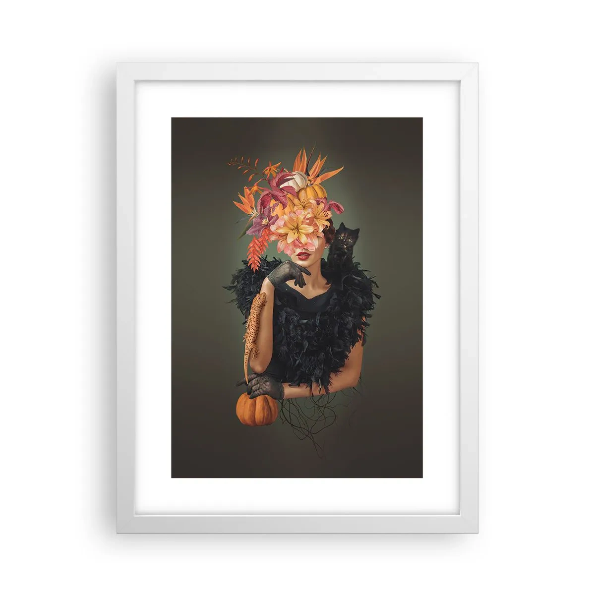 Affiche dans un cadre blanc - Poster - Sort de sorcière - 30x40 cm