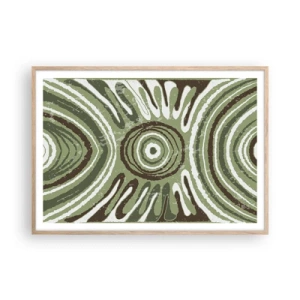 Affiche dans un chêne clair - Poster - Une explosion d'émotions - 100x70 cm