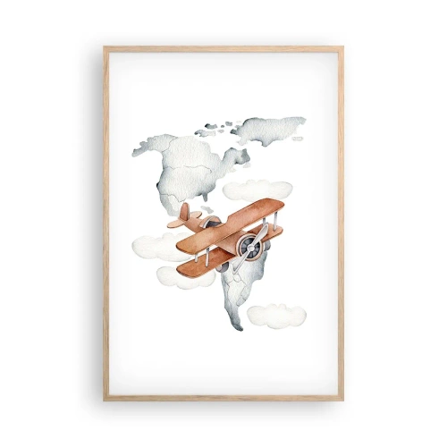 Affiche dans un chêne clair - Poster - Dans un esprit pionnier - 61x91 cm