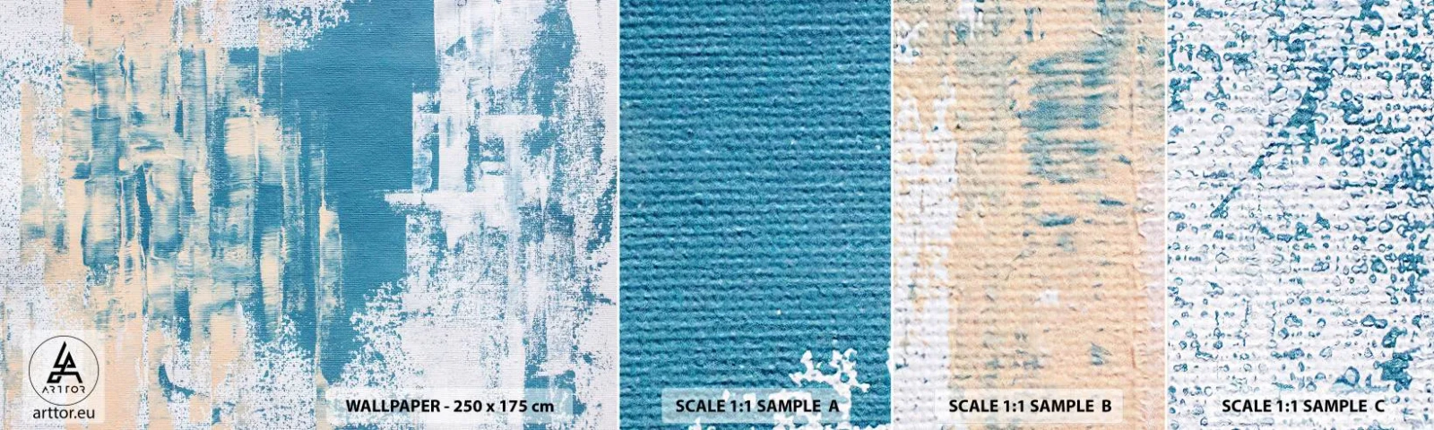 Échantillon de Papier Peint Autocollant Deluxe Sticker - À travers un iceberg - Abstraction, Morceau, Modèle moderne - 100x30 cm