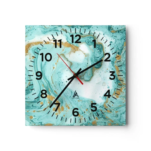 Horloge murale - Pendule murale - Sous la grande vague de l'ère Edo - 40x40 cm
